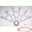 Poi Fire Fans (6 headed fan) Ceramic cord wicks