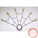 Poi Fire Fans (6 headed fan) Ceramic cord wicks