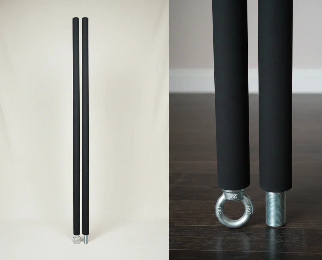 Two parts Chinese pole for circus acrobatic acts and pole dancers